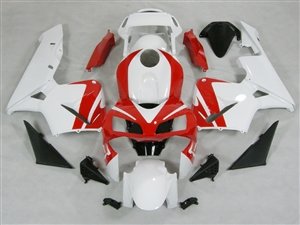 Honda CBR600RR '03-'04 White/Red Fairing Kit