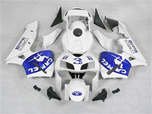 Honda CBR600RR '03-'04 White Camel Charcoal Fairing Kit