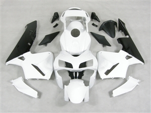Honda CBR600RR '03-'04 Gloss White Charcoal Fairing Kit