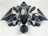 Motorcycle Fairings Kit - 2004-2006 Honda CBR 600 F4i Midnight Blue/Silver Fairings | NH60406-1