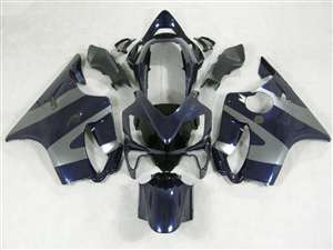 Motorcycle Fairings Kit - 2004-2006 Honda CBR 600 F4i Midnight Blue/Silver Fairings | NH60406-1