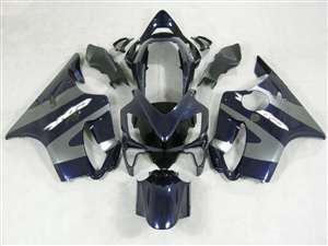 Motorcycle Fairings Kit - 2004-2006 Honda CBR 600 F4i Midnight Blue/Silver Fairings | NH60406-22