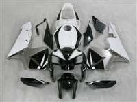 Motorcycle Fairings Kit - 2005-2006 Honda CBR 600RR White/Silver/Black Fairings | NH60506-19