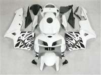 Motorcycle Fairings Kit - 2005-2006 Honda CBR 600RR Black Tribal on White Fairings | NH60506-39