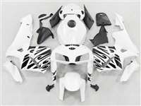 Motorcycle Fairings Kit - 2005-2006 Honda CBR 600RR Black Tribal on White Fairings | NH60506-46