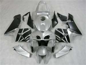 Motorcycle Fairings Kit - 2005-2006 Honda CBR 600RR Silver/Black OEM Style Fairings | NH60506-5