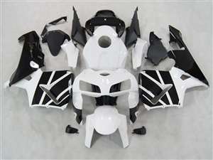 Motorcycle Fairings Kit - 2005-2006 Honda CBR 600RR Pure White/Black Fairings | NH60506-53