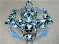 Motorcycle Fairings Kit - 2005-2006 Honda CBR 600RR Camo Blue Fairings | NH60506-60