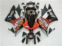 Motorcycle Fairings Kit - 2007-2008 Honda CBR 600RR Black Repsol Rossi Style Fairings | NH60708-25