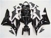 Motorcycle Fairings Kit - 2007-2008 Honda CBR 600RR Gloss Black Fairings | NH60708-3
