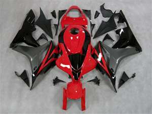 Motorcycle Fairings Kit - 2007-2008 Honda CBR 600RR Red/Silver Fairings | NH60708-34