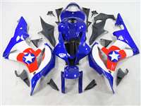Motorcycle Fairings Kit - 2007-2008 Honda CBR 600RR Captain America Fairings | NH60708-4