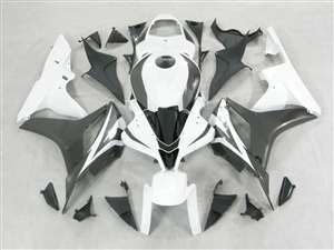 Motorcycle Fairings Kit - 2007-2008 Honda CBR 600RR White/Black Fairings | NH60708-44