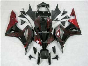 Motorcycle Fairings Kit - 2007-2008 Honda CBR 600RR Red Fire Fairings | NH60708-5