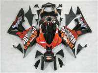 Motorcycle Fairings Kit - 2007-2008 Honda CBR 600RR Black Repsol Rossi Style Fairings | NH60708-63