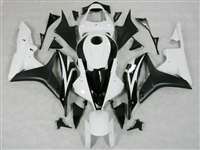 Motorcycle Fairings Kit - 2007-2008 Honda CBR 600RR Black/White Fairings | NH60708-7
