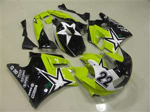 Motorcycle Fairings Kit - 1991-1994 Honda CBR 600 F2 Green/Black/White Fairings | NH69194-1