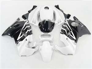 Motorcycle Fairings Kit - 1991-1994 Honda CBR 600 F2 White/Black Fairings | NH69194-17