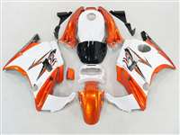 Motorcycle Fairings Kit - 1991-1994 Honda CBR 600 F2 White/Burnt Orange Fairings | NH69194-18