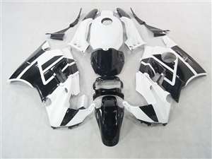 Motorcycle Fairings Kit - 1991-1994 Honda CBR 600 F2 White/Black Fairings | NH69194-4