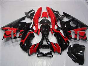 Motorcycle Fairings Kit - 1991-1994 Honda CBR 600 F2 Red Black Fairings | NH69598-15