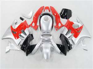 Motorcycle Fairings Kit - 1991-1994 Honda CBR 600 F2 Black Gray Red Fairings | NH69598-37