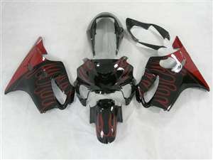 Motorcycle Fairings Kit - 1999-2000 Honda CBR 600 F4 Red Flame Fairings | NH69900-13