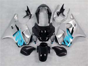 Motorcycle Fairings Kit - 1999-2000 Honda CBR 600 F4 Silver/Blue Fairings | NH69900-7