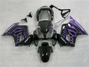 Motorcycle Fairings Kit - 2002-2013 Honda VFR 800 Big Purple Flame Fairings | NH80213-10