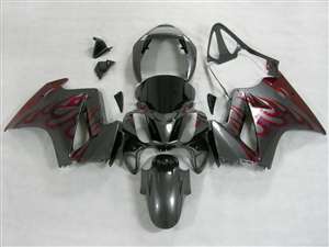 Motorcycle Fairings Kit - 2002-2013 Honda VFR 800 Silver/Deep Red Fairings | NH80213-13