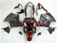 Motorcycle Fairings Kit - 1998-2001 Honda VFR 800 Matte Black/Red Fairings | NH89801-10