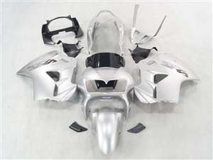 Motorcycle Fairings Kit - 1998-2001 Honda VFR 800 True Silver Fairings | NH89801-3