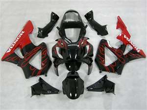 Motorcycle Fairings Kit - 2000-2001 Honda CBR 929RR Fire Red Flame Fairings | NH90001-17