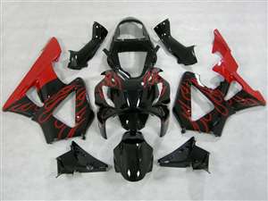 Motorcycle Fairings Kit - 2000-2001 Honda CBR 929RR Fire Red Flame Fairings | NH90001-5