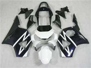 Motorcycle Fairings Kit - 2002-2003 Honda CBR 954RR Black/White Fairings | NH90203-15