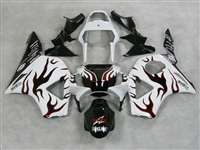 Motorcycle Fairings Kit - 2002-2003 Honda CBR 954RR White/Red Flame Fairings | NH90203-16