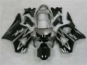 Motorcycle Fairings Kit - 2002-2003 Honda CBR 954RR Silver/Black RR Style Fairings | NH90203-34
