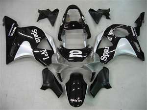 Motorcycle Fairings Kit - 2002-2003 Honda CBR 954RR Spain No. 1 Black Fairings | NH90203-7