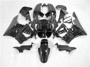 Motorcycle Fairings Kit - 1998-1999 Honda CBR 900RR Charcoal Flame Fairings | NH99899-4