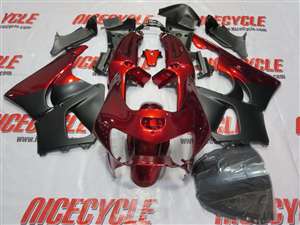 Motorcycle Fairings Kit - 1998-1999 Honda CBR 900RR Matte Black/Red Fairings | NH99899-5