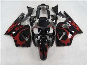 Motorcycle Fairings Kit - 2000-2001 Kawasaki ZX12R Red Tribal Fairings | NK10001-3