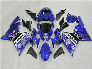 Motorcycle Fairings Kit - 2004-2005 Kawasaki ZX10R Plasma Blue Race Fairings | NK10405-17