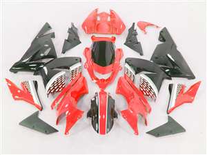 Motorcycle Fairings Kit - 2004-2005 Kawasaki ZX10R Red/Black Fairings | NK10405-25