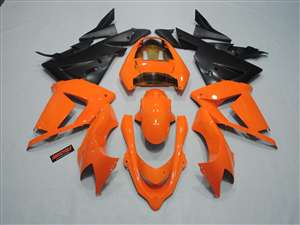 Motorcycle Fairings Kit - 2004-2005 Kawasaki ZX10R Bright Orange/Black Fairings | NK10405-5