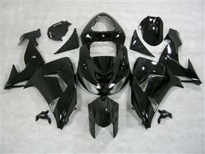 Motorcycle Fairings Kit - 2006-2007 Kawasaki ZX10R Glossy Black Fairings | NK10607-22