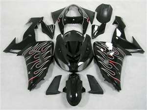 Motorcycle Fairings Kit - 2006-2007 Kawasaki ZX10R OEM Style Flame Fairings | NK10607-25