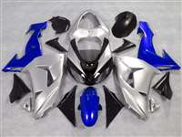 Motorcycle Fairings Kit - Silver/Blue 2006-2007 Kawasaki ZX10R Motorcycle Fairings | NK10607-3
