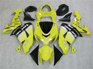 Motorcycle Fairings Kit - 2006-2007 Kawasaki ZX10R Racer Yellow Fairings | NK10607-34