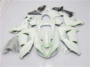 Motorcycle Fairings Kit - 2006-2007 Kawasaki ZX10R Outlined Green Fairings | NK10607-44