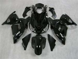 Motorcycle Fairings Kit - 2006-2011 Kawasaki ZX14R Solid Black Fairings | NK10611-22